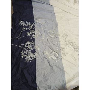 Superior King Duvet Cover Sydney Collection Blue Navy & White 100% Cotton New